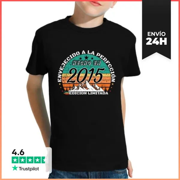 Camiseta Clásica Para Niños Hecho En 2015 Envejecido A La