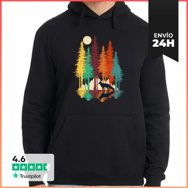 Sudadera Unisex Con Capucha Zorro Del Bosque LaTostadora