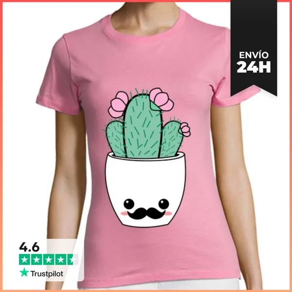 Camiseta Mujer Clásica Cactus C LaTostadora