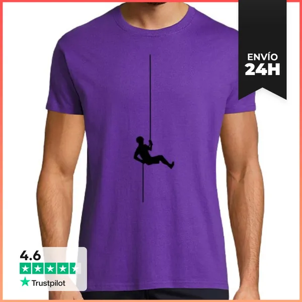 Camiseta Hombre Clásica Escalada Rappel LaTostadora
