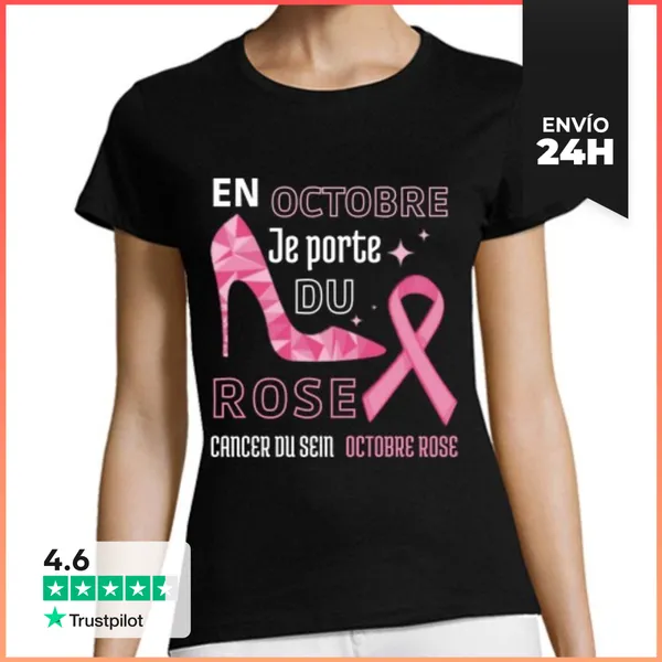 Camiseta Mujer Clásica Regalo De Esposa De Cáncer De Mama De