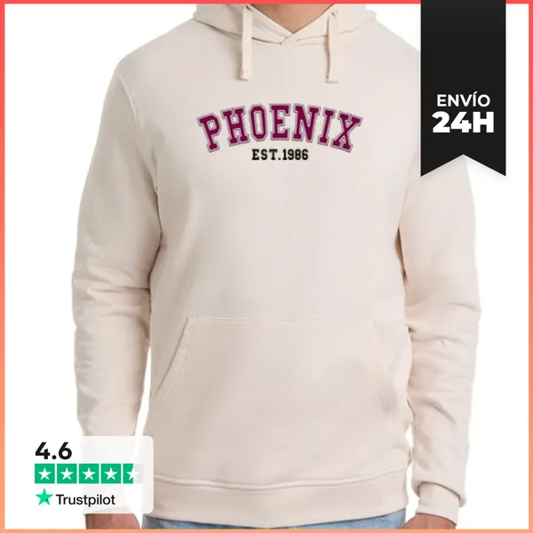 Sudadera Unisex Con Capucha Fénix Est 1986 LaTostadora