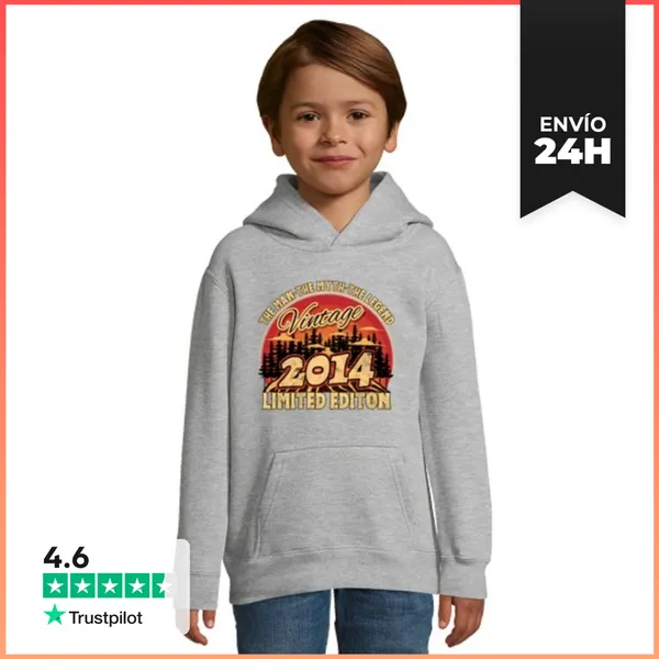 Sudadera Para Niños Con Capucha Vintage 2014 Edición Limitada El