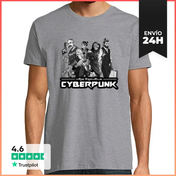 Camiseta Hombre Clásica Vieja Escuela: Cyberpunk LaTostadora