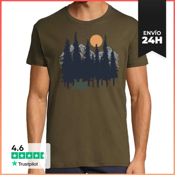 Camiseta Hombre Clásica Cámping LaTostadora