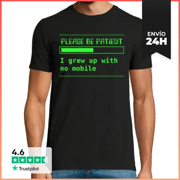 Camiseta Hombre Clásica Por Favor Ten Paciencia LaTostadora
