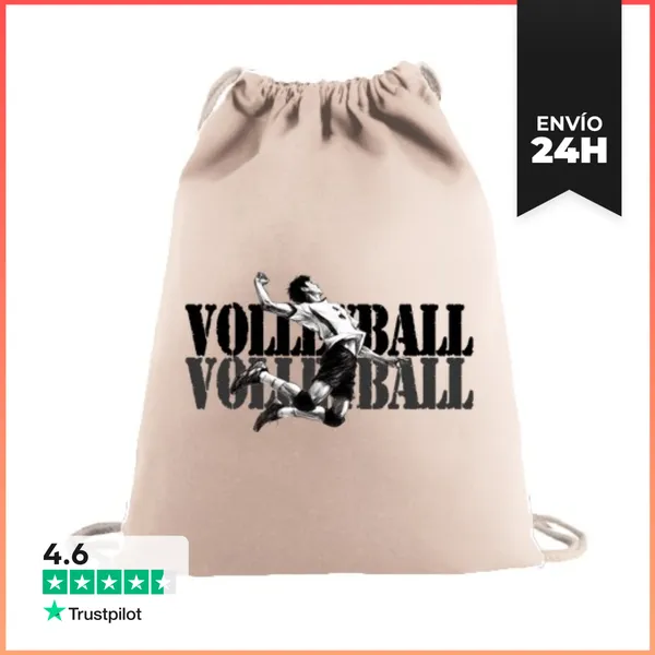 Mochila Saco Con Cuerdas Diseño 4671265, Volleyball LaTostadora