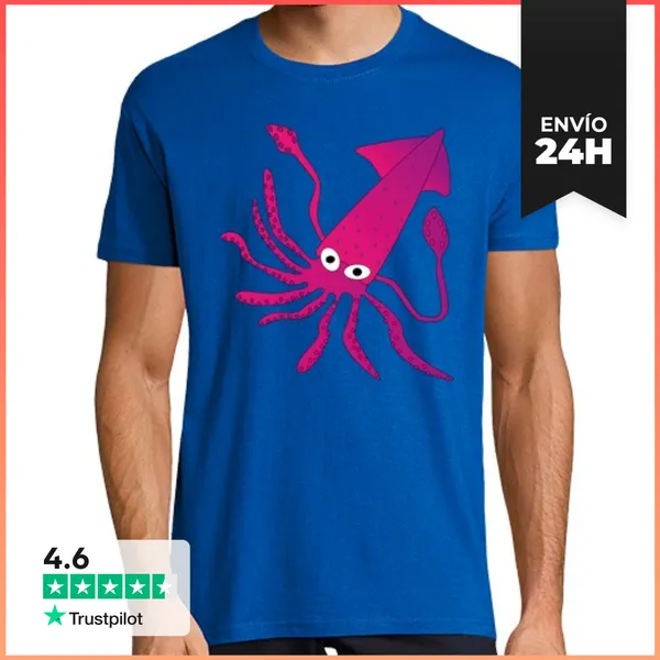 Camiseta Hombre Clásica Calamar Gigante LaTostadora