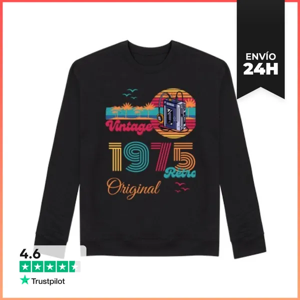 Sudadera Unisex Walkman Retro Vintage 1975 LaTostadora