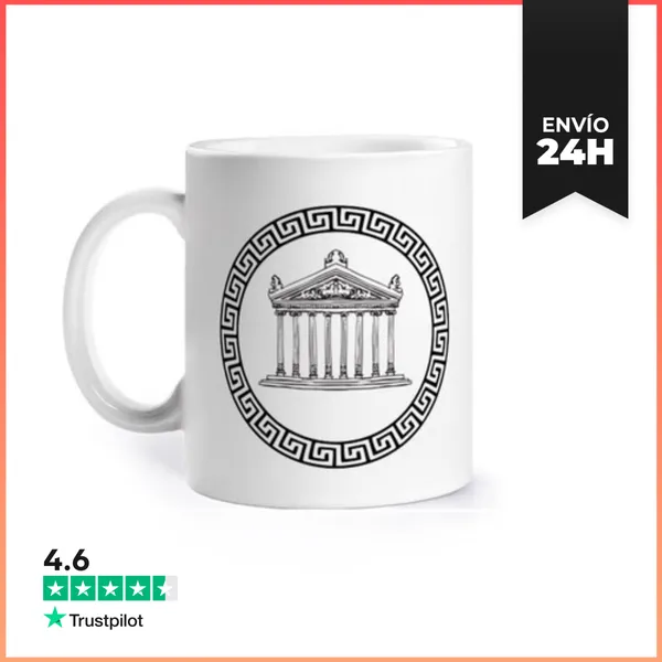 Taza Templo Griego Antigua Grecia LaTostadora