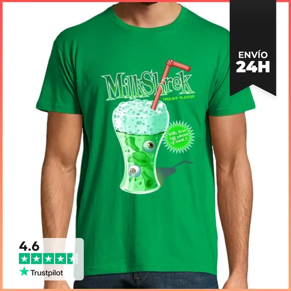 Camiseta Hombre Clásica Shrek Leche LaTostadora