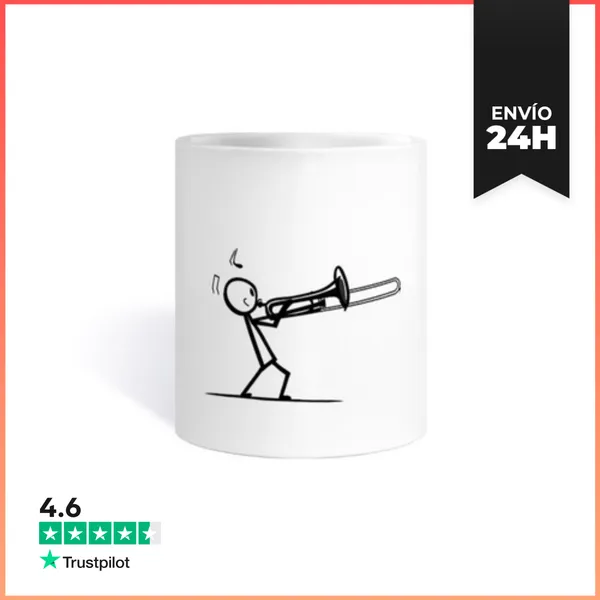 Taza Trombon Minimalista LaTostadora