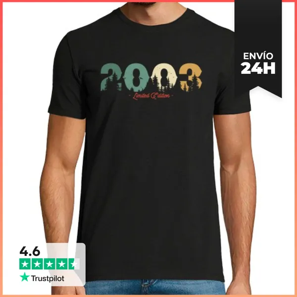 Camiseta Hombre Clásica Nacido En 2003 - 20 Años LaTostadora
