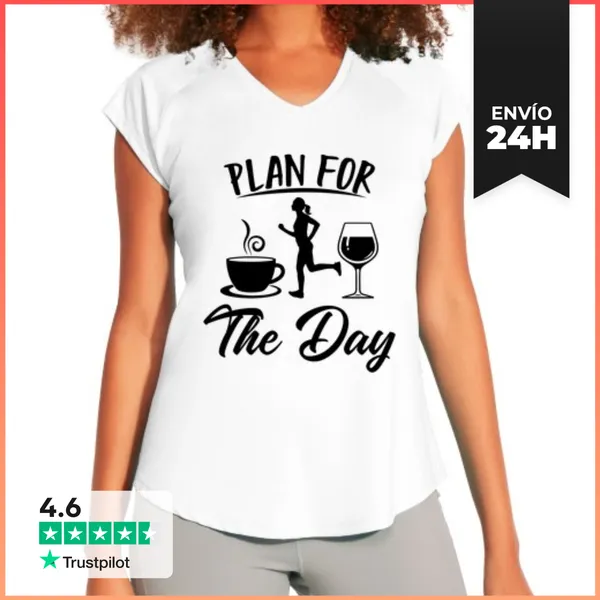 Camiseta Deportiva Mujer Plan Para El Día LaTostadora