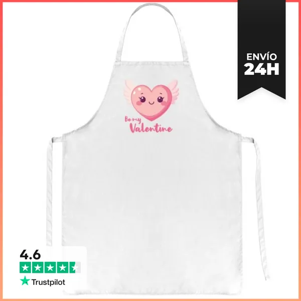 Delantal Be My Valentine Corazón Kawaii LaTostadora