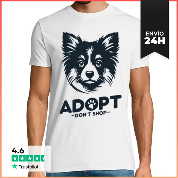 Camiseta Hombre Clásica Adopt Dont Shop 3 LaTostadora