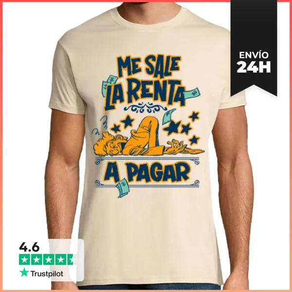 Camiseta Hombre Clásica Me Sale La Renta A Pagar LaTostadora