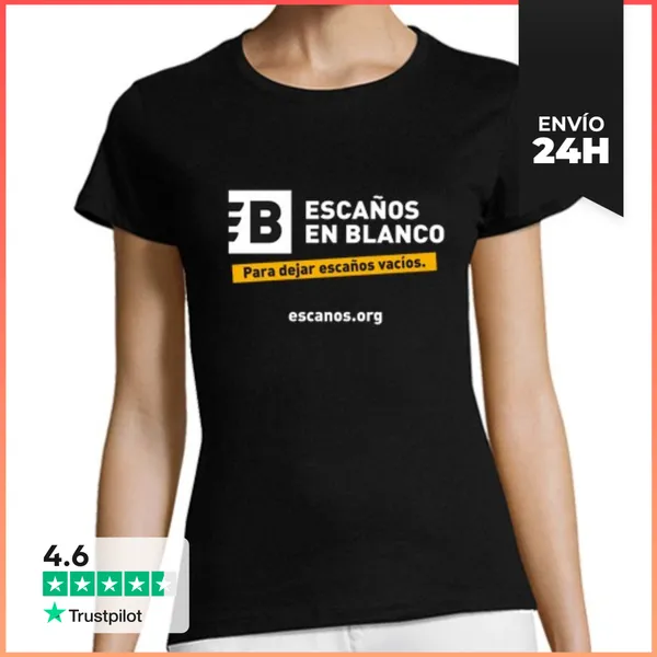 Camiseta Mujer Clásica Logo Escaños En Blanco LaTostadora