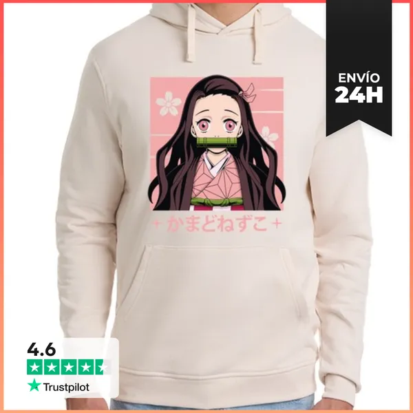 Sudadera Unisex Con Capucha Nezuko Kamado LaTostadora