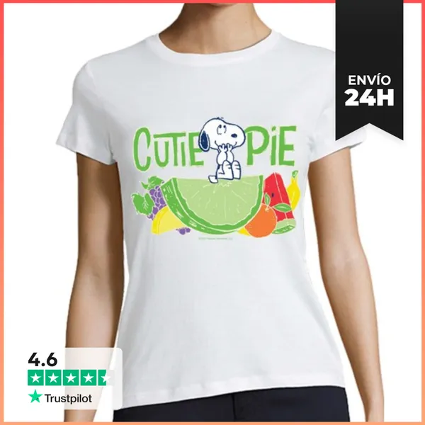 Camiseta Mujer Clásica Snoopy Cutie Pie LaTostadora