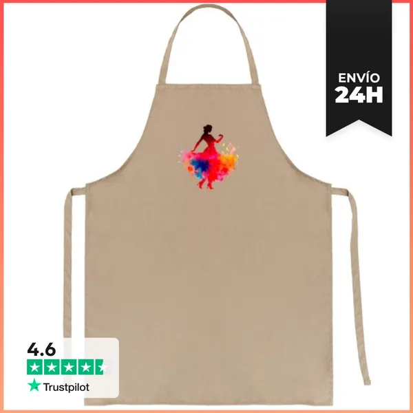 Delantal Bailaora De Flamenco Española Cocina Gourmet Ibérica