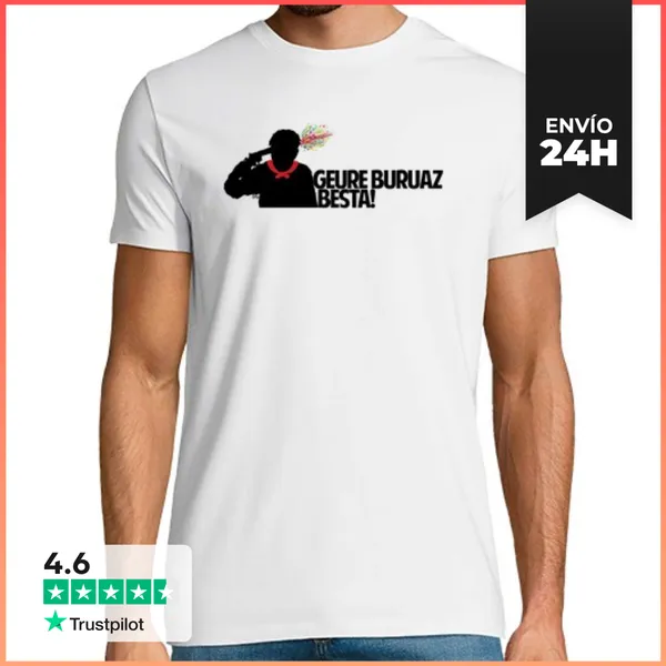 Camiseta Hombre Clásica Geure Buruaz Besta LaTostadora