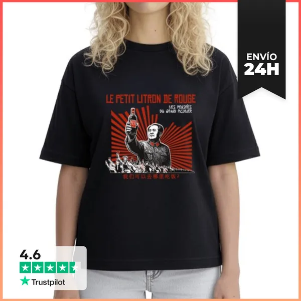 Camiseta Mujer Boxy Le Petit Litron De Rouge LaTostadora