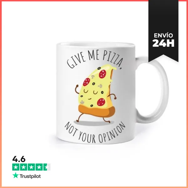 Taza Give Me Pizza LaTostadora