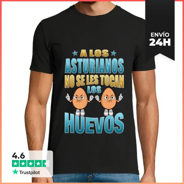 Camiseta Hombre Clásica A Los Asturianos No Se Les Tocan Los