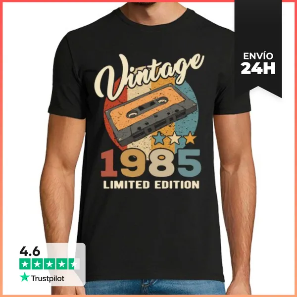 Camiseta Hombre Clásica Vintage 1985 Limited Edition LaTostadora