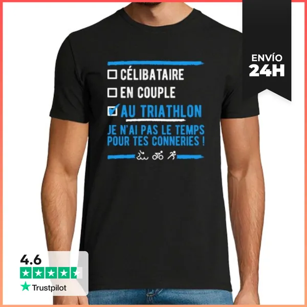 Camiseta Hombre Clásica Regalo Individual A Triatlón LaTostadora