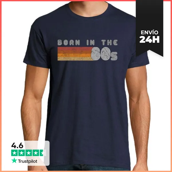 Camiseta Hombre Clásica Born In The 80s LaTostadora