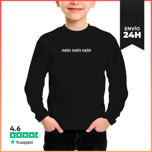 Camiseta Manga Larga Para Niños No No No Tipografía De Palabras