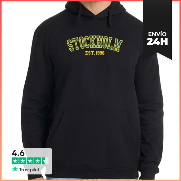 Sudadera Unisex Con Capucha Estocolmo 1996 LaTostadora