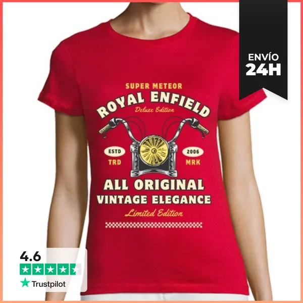 Camiseta Mujer Clásica Motos Clásicas Estilo 2006 Vintage Ropa