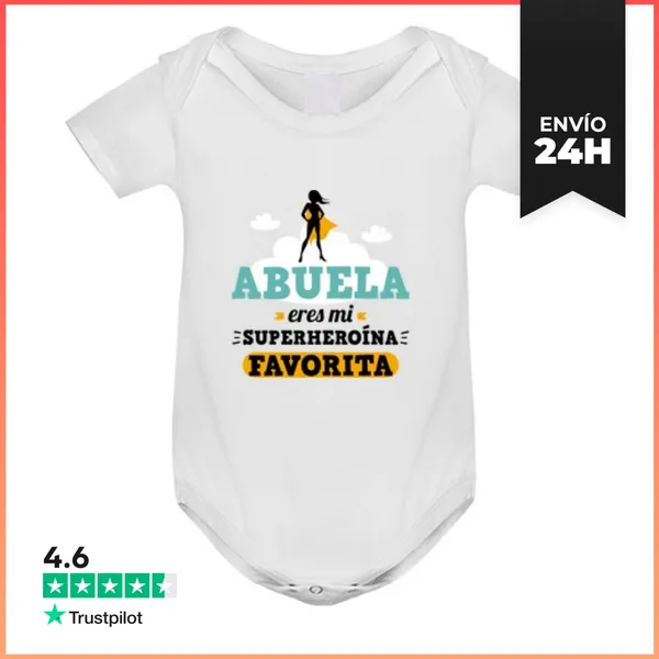 Body Bebé Abuela, Eres Mi Superheroína Favorita, Día De La Madre