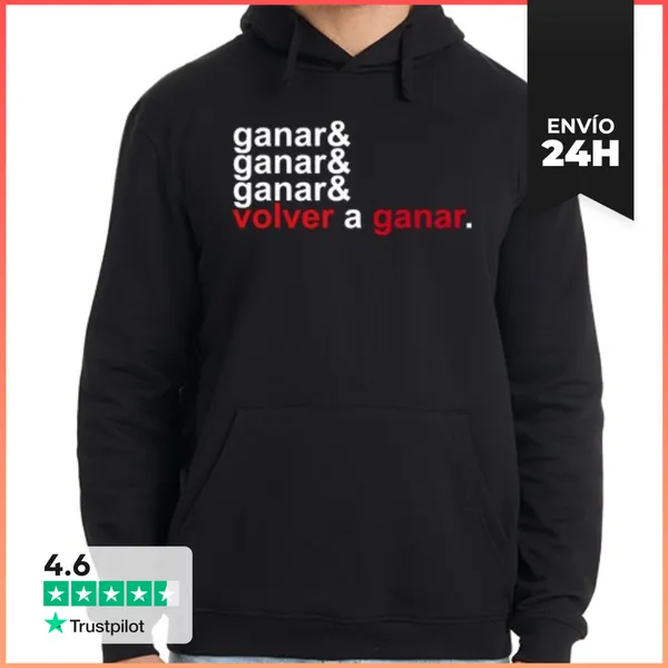 Sudadera Unisex Con Capucha Ganar Y Volver A Ganar LaTostadora