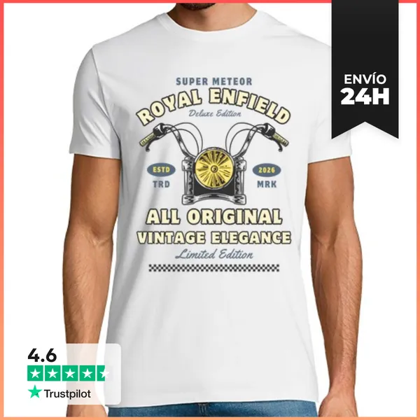 Camiseta Hombre Clásica Motos Clásicas Estilo 2026 Vintage Ropa