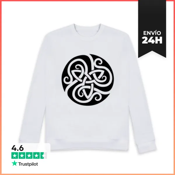 Sudadera Unisex Flor Celta Negra LaTostadora