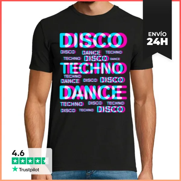 Camiseta Hombre Clásica Disco Techno Dance LaTostadora