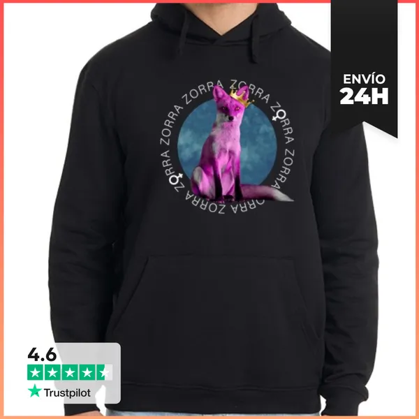 Sudadera Unisex Con Capucha ZORRA 1 LaTostadora