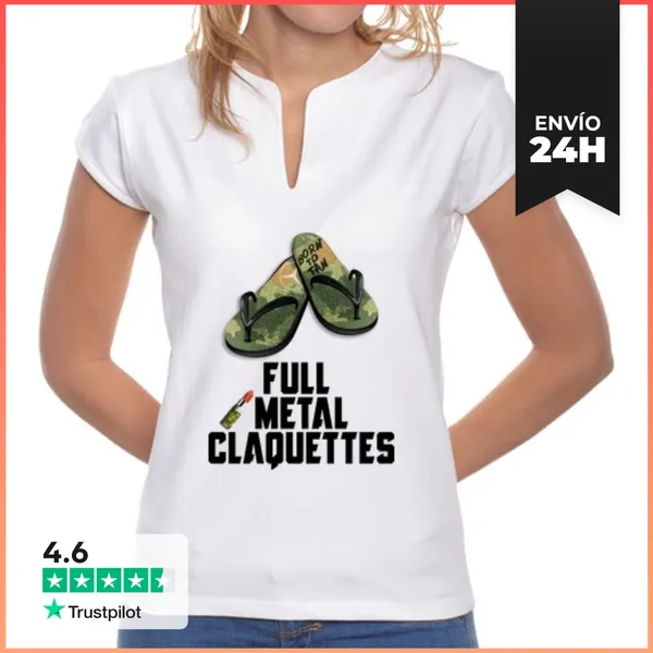 Camiseta Mujer Cuello Mao Metal Completo LaTostadora