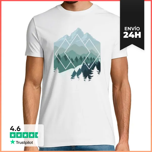 Camiseta Hombre Clásica Divertidísimas Bosques Árboles Junglas