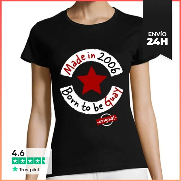 Camiseta Mujer Clásica Made In 2006 Born To Be Guay LaTostadora