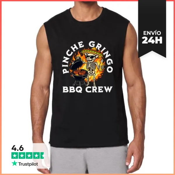Camiseta Sin Mangas Equipo De Barbacoa Gringo Pinche Cerdo