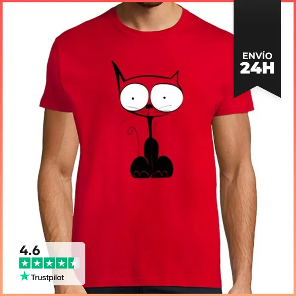 Camiseta Hombre Clásica PiedraPómez Chico Basic Rojo LaTostadora