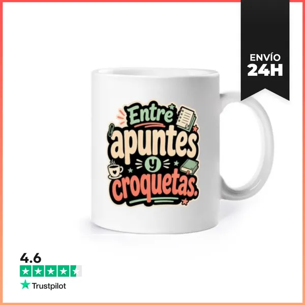 Taza Entre Apuntes Y Croquetas LaTostadora