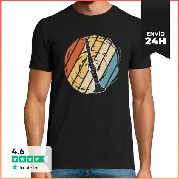 Camiseta Hombre Clásica Clarinet Gift Idea For Men LaTostadora