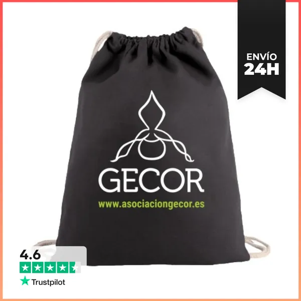 Mochila Saco Con Cuerdas Mochila Negro LaTostadora