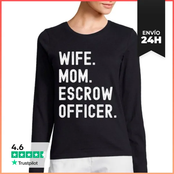 Camiseta Mujer Manga Larga Esposa De Oficial De Depósito En
